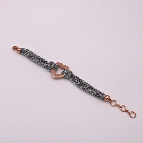 Adami&Marucci Silver Mesh Heart Bracelet - Picture 2 of 3